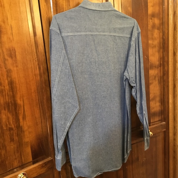 Calvin Klein Jeans light denim shirt, size L, pockets, button cuffs - Picture 3 of 3